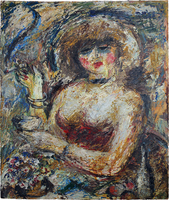 Дубяго Василий Васильевич. Портрет дамы в шляпе 